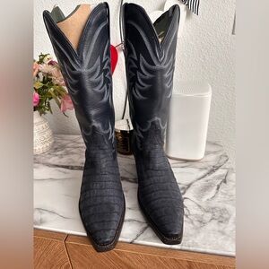 Tecovas Women’s Sueded Caiman Cowboy Boots